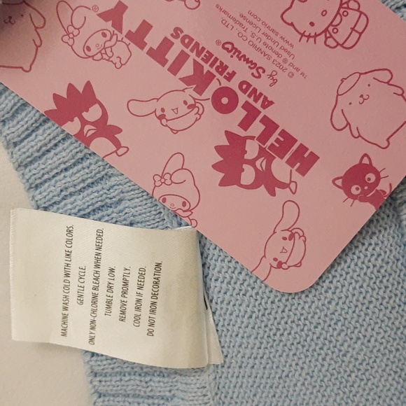Cinnamoroll Jacquard Knit Argyle Sweater Sanrio Hello Kitty Sz 1X - Picture 10 of 13